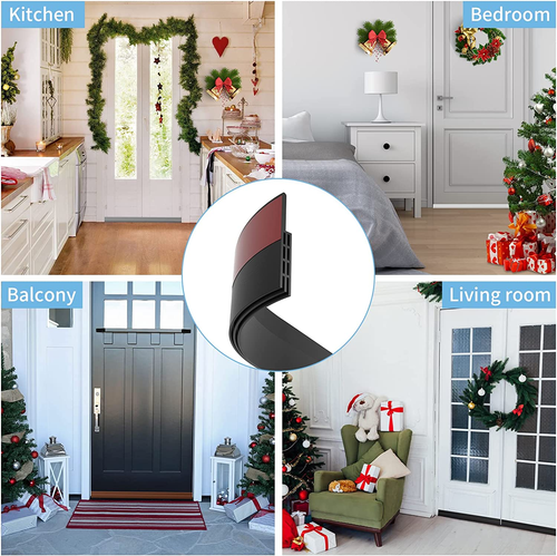 2 Pack under Door Draft Stopper, Home Essentials, Weather Stripping Door Seal, B - Picture 3 of 12