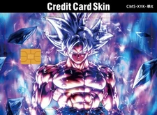Goku Ultra Instinct Credit Card Sticker Skin Film Pre-Cut Decal Size 8.5 X 5.