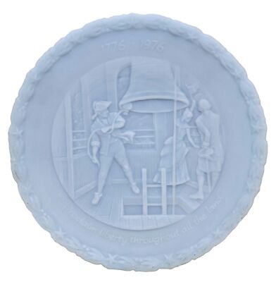 Fenton Antique Powder Blue ''Proclaim Liberty Throughout all the Land'' Plate #4