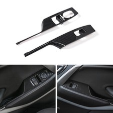 2x Carbon Fiber Window Lift Switch Button Trim Cover For Chevrolet Camaro 2017 2x Carbon Fiber Window Lift Switch Button Trim Cover For Chevrolet Camaro 2017