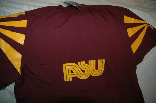 Arizona State Sun Devils FOOTBALL jacket men's medium NEW w TAGS Adidas 1/2 ZIP - Picture 5 of 5