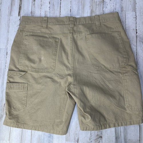 Red Head Mens 40x9" Shorts Carpenter Beige Khaki Duck Canvas Utility Work Cotton - Picture 2 of 10