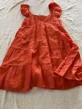 Orange Flutter Sleeves NWOT Peasant Babydoll Boho Dress BLU PEPPER S