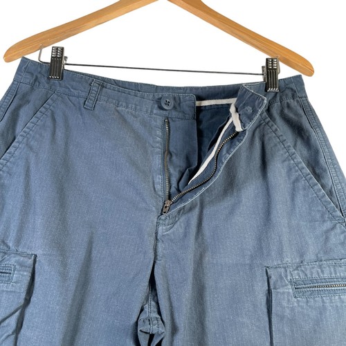 Pantaloncini Nike Uomo 30 Blu Ripstop Tasche Cargo Escursioni Outdoor Utility 9" Cucitura Interna - Foto 3 di 11