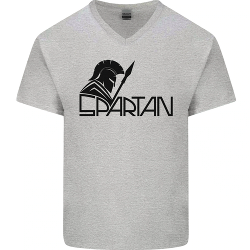 Spartan Gym Training Top Bodybuilding Mens V-Neck Cotton T-Shirt