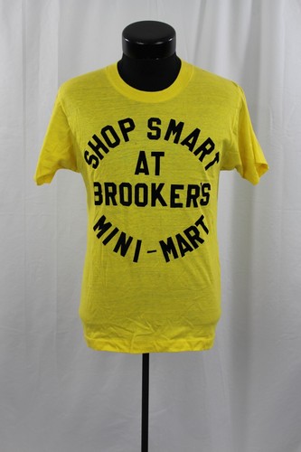 T-shirt maglietta vintage Shop Smart Brookers Mini Mart punto singolo L made USA 50/50 80s - Foto 5 di 21