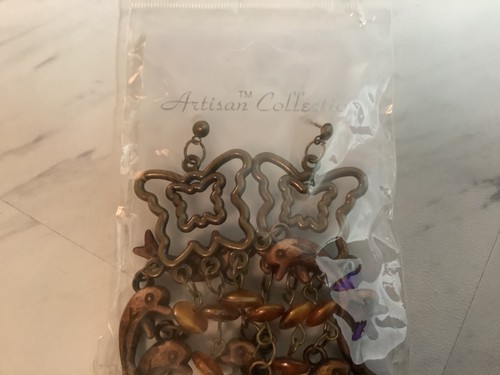 Earrings- Artisan Collection butterflies and dolphins - Picture 3 of 6