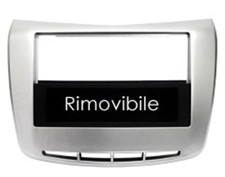 MASCHERINA MONTAGGIO AUTORADIO CORNICE STEREO LANCIA DELTA 3 ARGENTO 2 DIN 2008