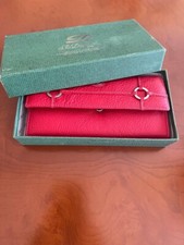 VTG S.T. Dupont Limited Red Leather Organizer Wallet Coins  Credit cards Holder