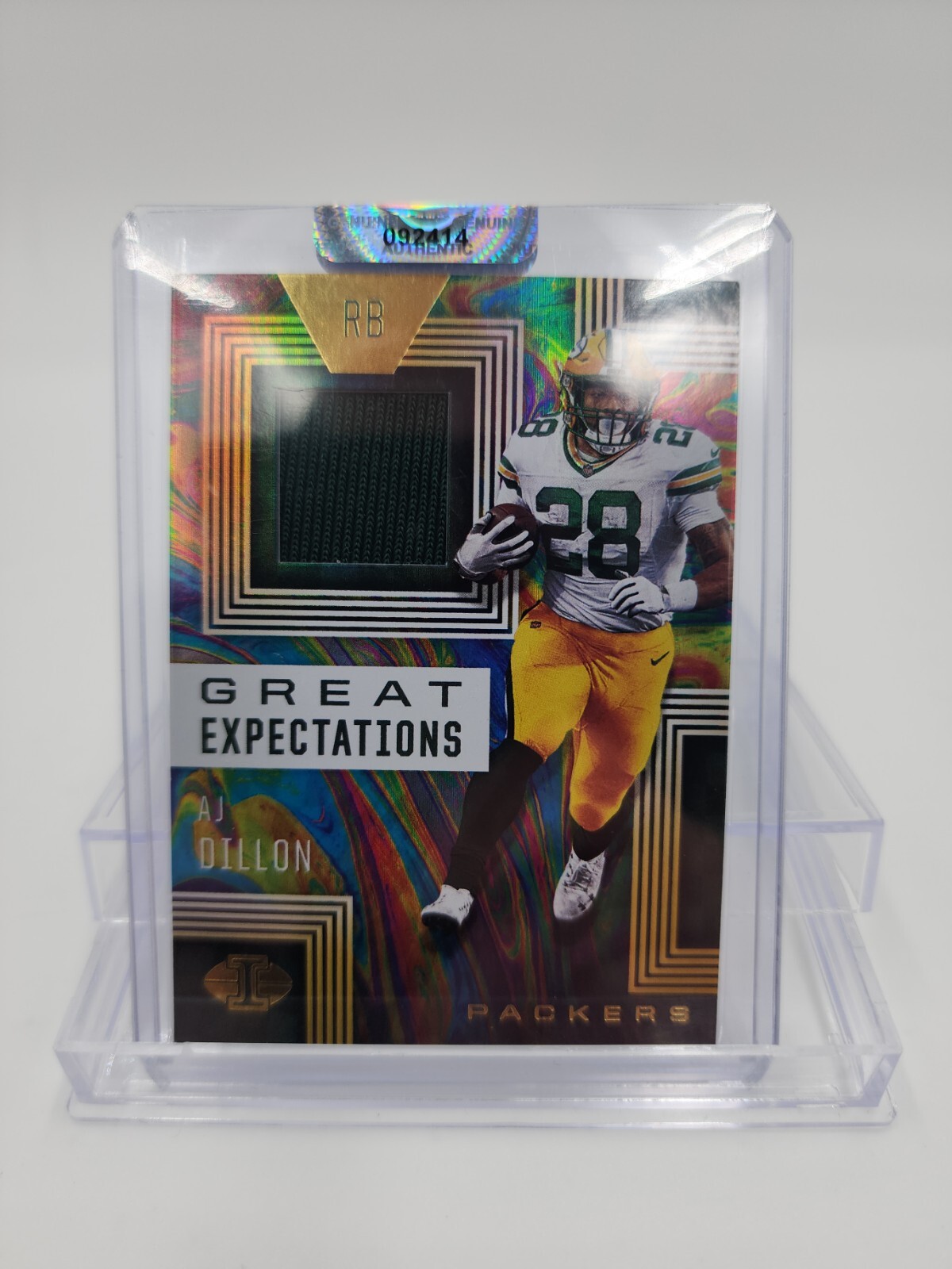 2020 Illusions AJ Dillon Great Expectations Rookie Jersey Patch Packers GE22 RC