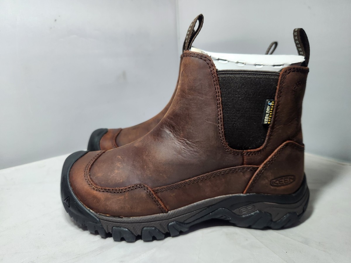 KEEN HOODOO III CHELSEA WATERPROOF BROWN WOMEN'S PULL ON BOOTS SZ