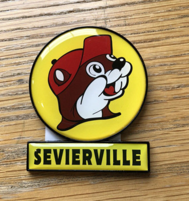 Buc-ee's Souvenir Magnet - Sevierville Tennessee Sign - Yellow 2 x 2.5 in - New