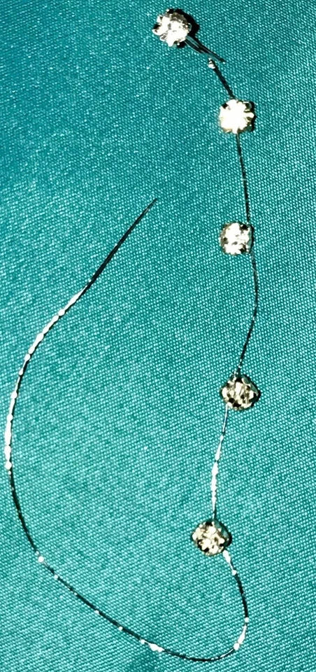 New Rhinestone Silver Wire Sprays Diamanté 5 Stone Tree 10 Ct Bouquets 💐 Floral Foto 4 de 4