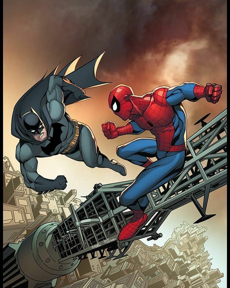 batman-vs-spiderman-drawing