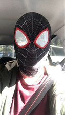 Superhero Spider Man Into the Spider-Verse Miles Morales Mask Cosplay Hoods Prop