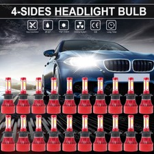 20X 4 Sides H7 2400W 360000LM LED Headlight Kit Hi/Lo Beam Foglight Bulb 6000K