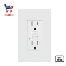 15A GFCI Receptacle Outlet, Tamper Resistant with LED Indicator, 125V ETL listed