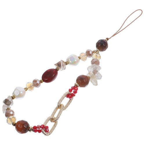 Exquisite Practical Beaded Chain Phone Charms Stones Phone Lanyard Decorating - Zdjęcie 3 z 12