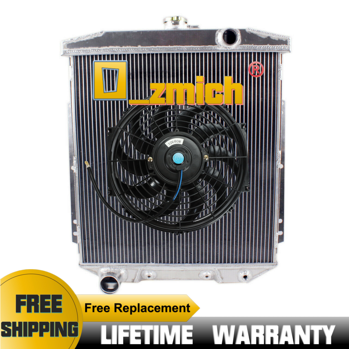 FILA Radiatore + ventola 3 file adatto 1954 1956 Ford Country Squire Sedan Fairlane linea principale V8