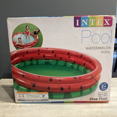 Intex 58448EP 66-Inch Round Inflatable Kids Swimming Wading Watermelon Pool