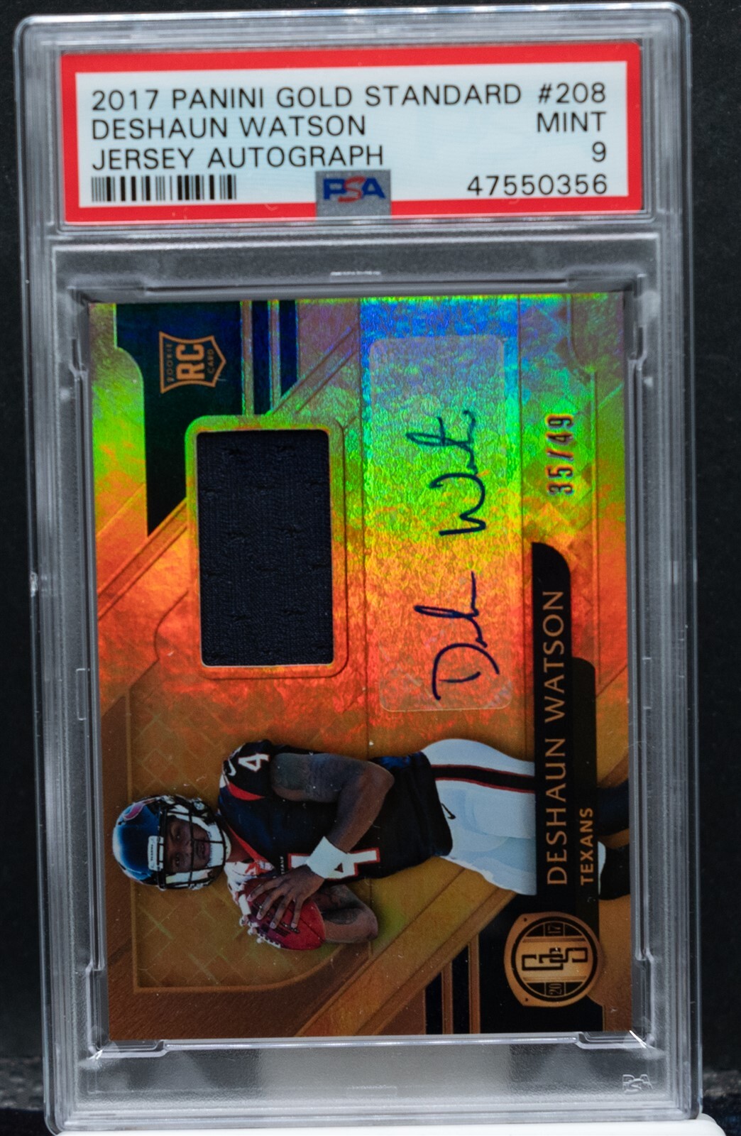 Deshaun Watson Panini Gold Standard #208 Jersey Autograph