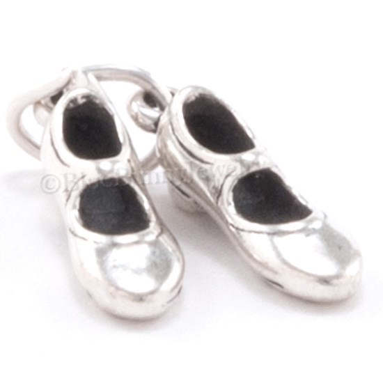 ZAPATOS TAP Dije DANZA Colgante Movible Plata de Ley 925 3D PAR Dijes Joyería