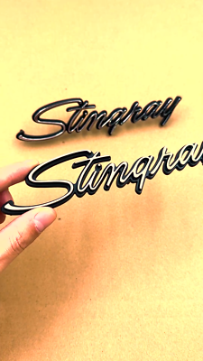 NOT CHINA PLASTIC! Chrome Side Fender Stingray Emblems 1969-1976