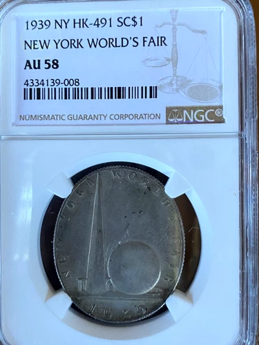 1939   NY   SO-CALLED DOLLAR    HK-491    NGC AU 58