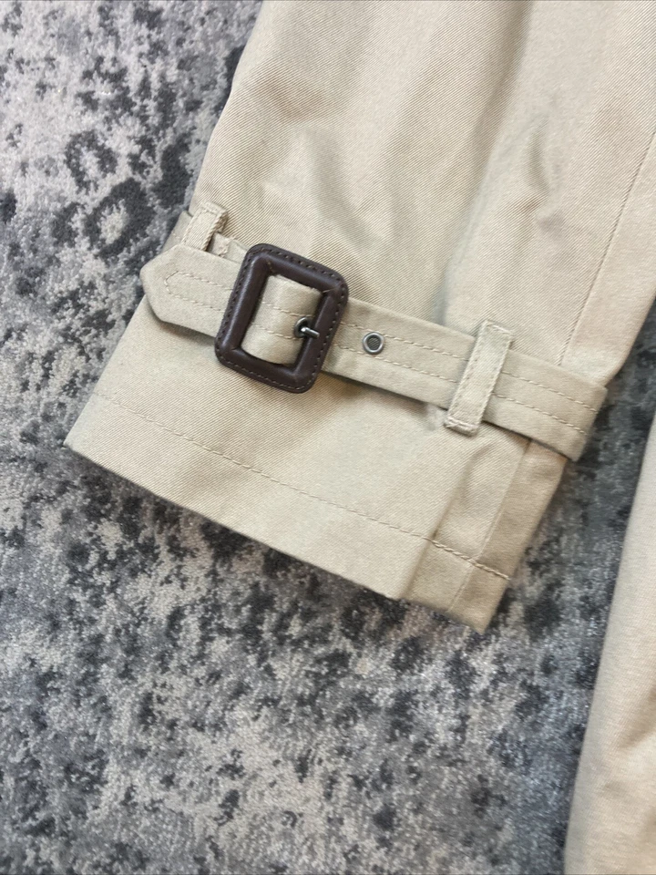 Gabardina cargo beige Banana Republic para hombre talla grande alta forro de mezcla de lana Foto 3 de 4
