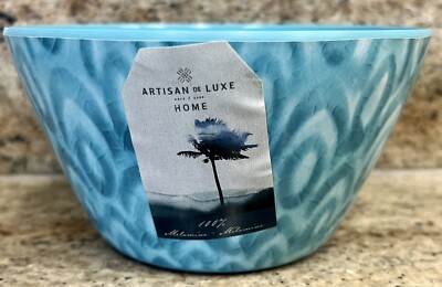 Artisan De Luxe Blue Medallion Edge MELAMINE Cereal Bowls Set Of 4