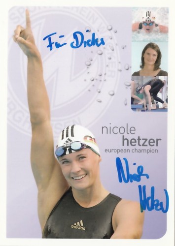 Nicole Hetzer:WM 2.2000, EM 1.+2.2001 Schwimmen GER