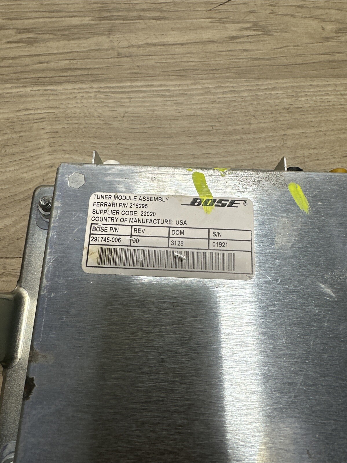 09-13 Maserati Quattroporte M139 Audio Tuner Controle Module Bose 218295 OEM 50k