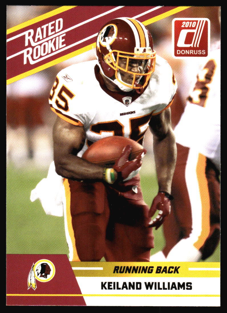 2010 Donruss Rated Rookies Keiland Williams #61 Washington Redskins