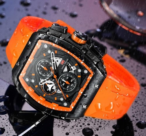 Luxury Mens Watch Orange Band - 第 4/6 張圖片