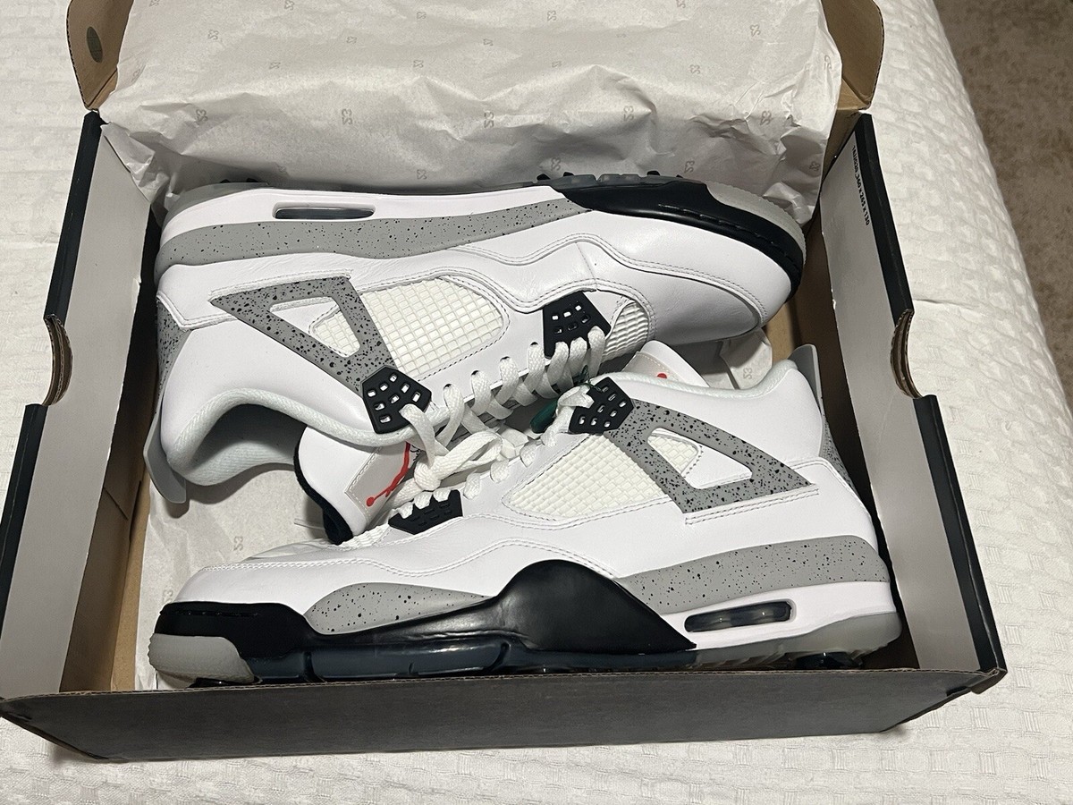 リーダー　AIR JORDAN 4 GOLF WHITE CEMENT Jordan 4 Retro Golf White Cement Men's - CU9981-100 - US