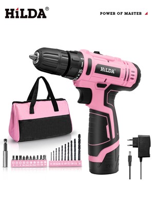 12V Cordless Electric Screwdriver Drill Mini Wireless Power Driver Lithium-Ion
