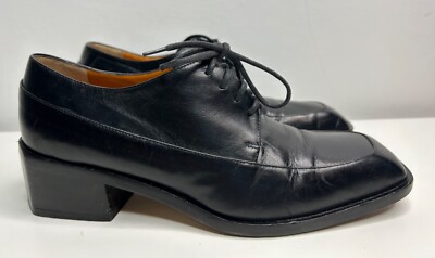 Hobbs Damenschuhe mit Absatz Marilyn Anselm schwarz Leder UK-Größe 3,5 hergestellt in Italien