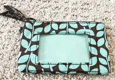 Vera Bradley Shower Vines Window ID Case Holder Credit Card Travel Coin Purse
