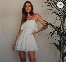 Lulu's White True Lover Strapless Mini Dress Women XL NWT
