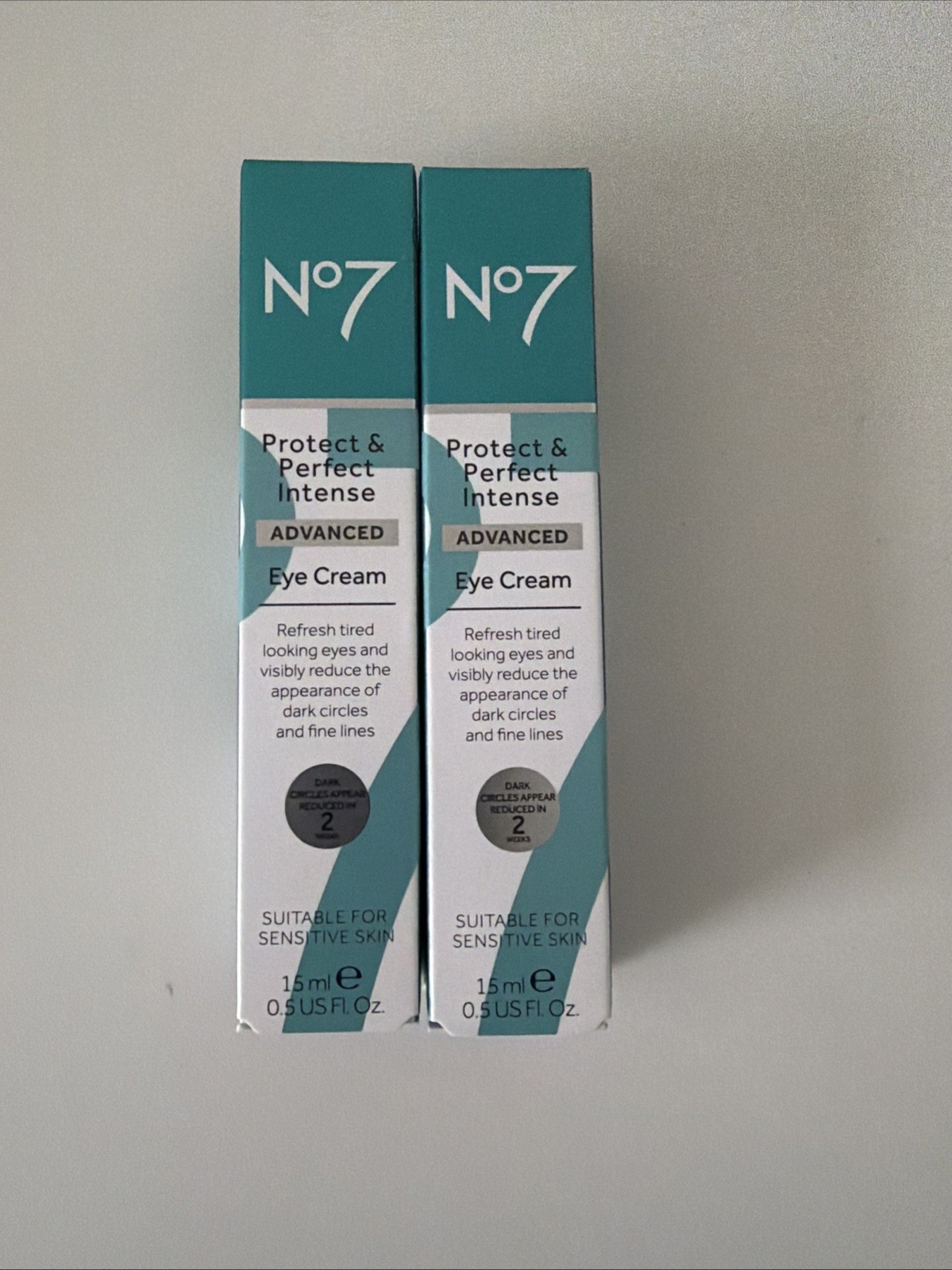2 X No7 Protect & Perfect Intense ADVANCED Eye Cream 15ml *BNIB*