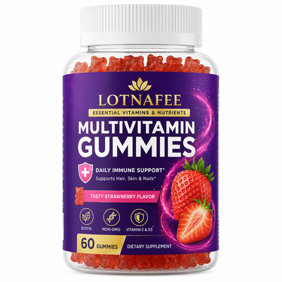 Lotnafee High-Potency Adult Multivitamin   Natural Whole-Food Source, Daily Gumm