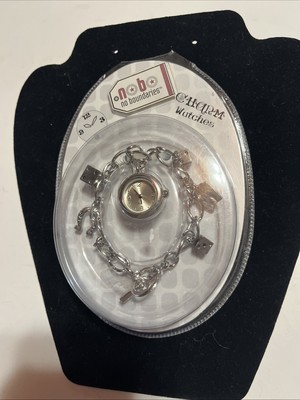 NOS No Boundaries Lucky Charm Watch Dice, Horse Shoe Silver Tone