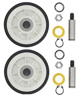 Maytag MDG3000AXW Dryer Drum Rollers & Shafts (2 Pack)