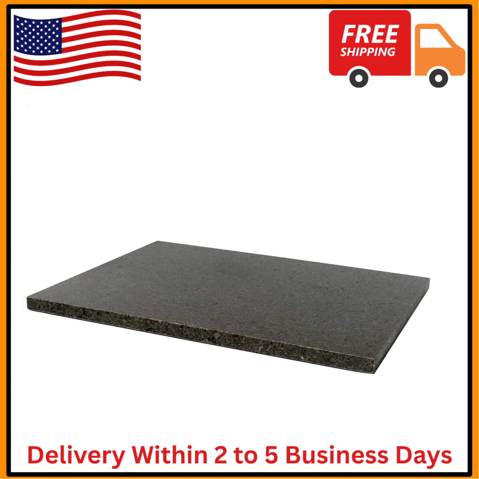 Tabla de cortar pastelería piedra granito negro natural antiadherente premium losa 12" X 16
