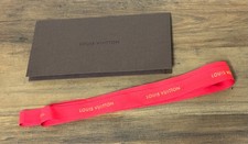 LOUIS VUITTON Red w/Gold Colored Lettering Ribbon 92"L x 7/8"W  Brown Envelope