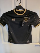 Castore Burnley 3rd Kit Shirt Only Kids YS Short Sleeve Black 