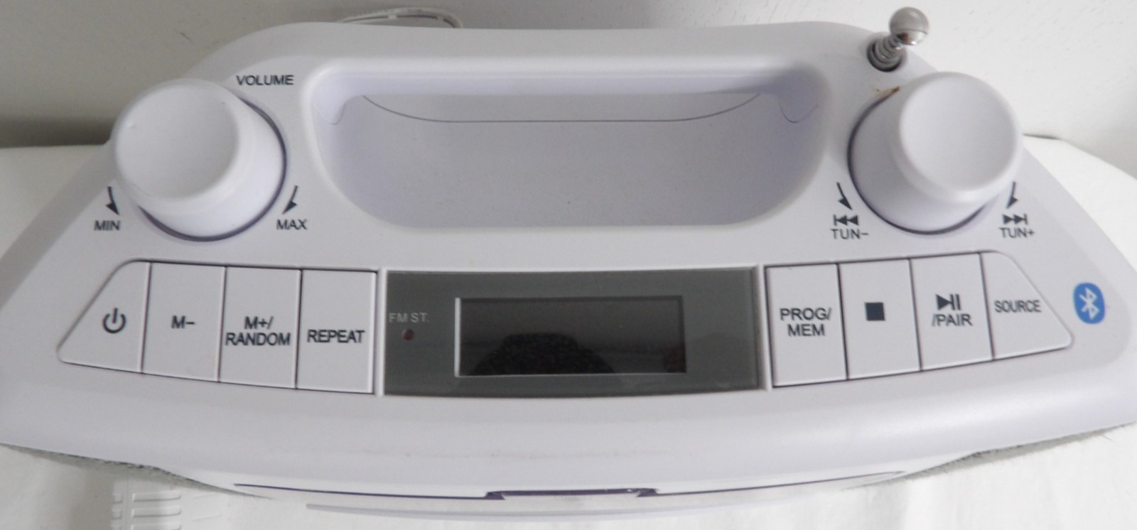 JENSEN CD-565 TABLETOP CD PLAYER FM RADIO BLUETOOTH MUSIC SYSTEM AC/DC EUC