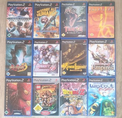 Playstation 2 Spiele Sammlung (SPIDERMAN,DRAGONBALL,WIPEOUT,SEGA MEGADRIVE etc.)