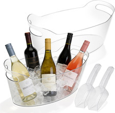 2 PCS Ice Buckets for Parties, Clear Acrylic Champagne Bucket