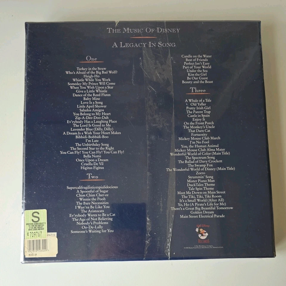 The Music Of Disney - A Legacy In Song - 3 Cassette Box Set With Book - Image 2 of 2